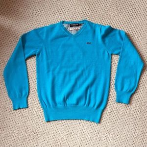 Boys McGREGOR V-neck sweater. Brilliant blue. Sz 152/12yrs. Like new!